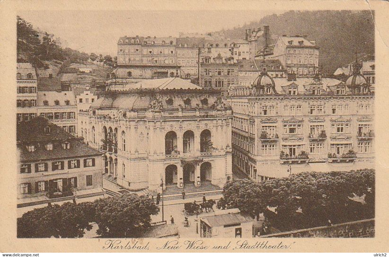 AK Karlsbad - Neue Wiese Und Stadttheater -  1911 (67025) - Tschechische Republik