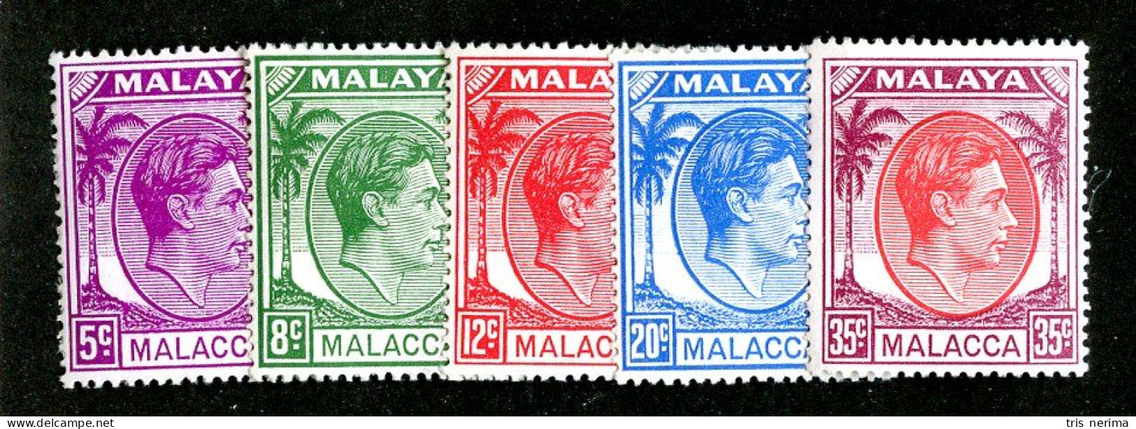 8011 BCXX 1952 Malaysia Scott # 22-26 MNH** (offers Welcome) - Malacca