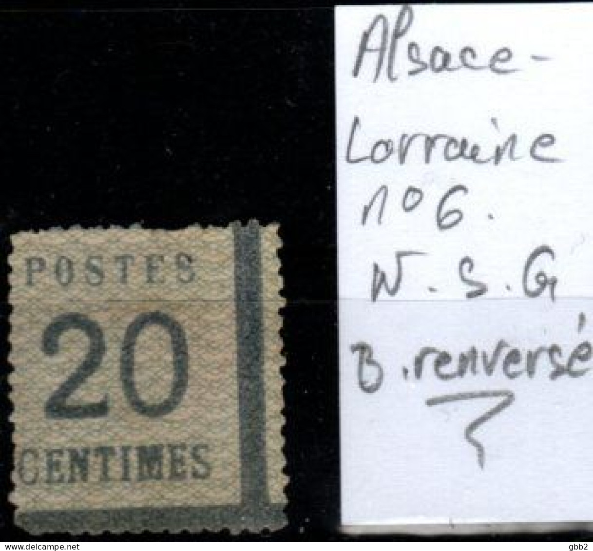 FRANCE - ALSACE-LORRAINE YT N° 6c Neuf Sans Gomme, Avec Burelage Renversé Et Très Décalé (voir Photo). Bas Prix. - Neufs
