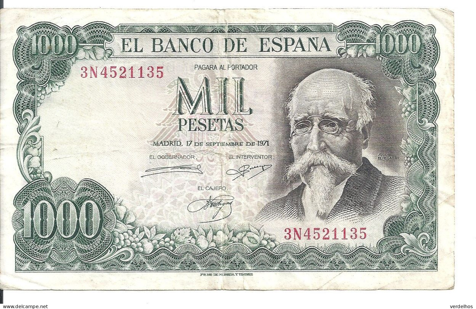 ESPAGNE 1000 PESETAS 1971 VG+ P 154 - 1000 Peseten