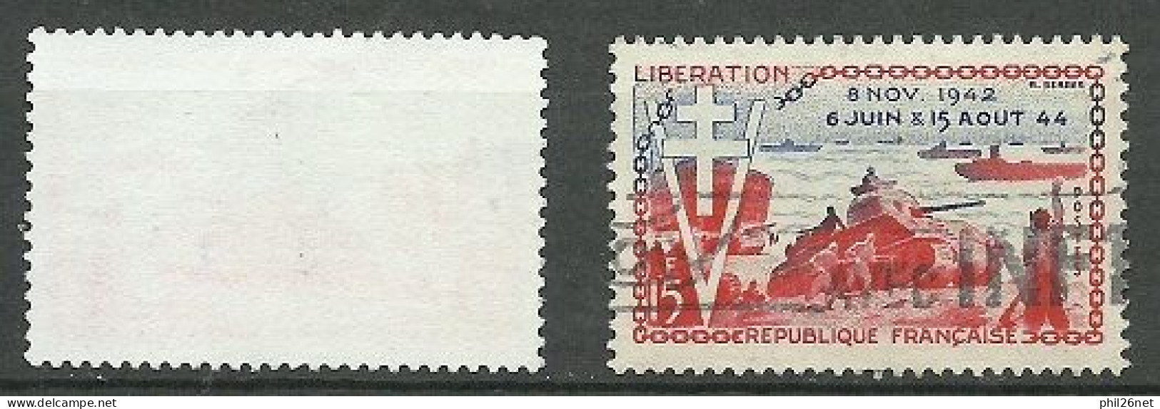 France  N° 983 Libération Rose Et Bleu   Oblitéré   B/TB Le  Timbre Type Sur Les Scans Pour Comparer Soldé ! ! ! - Used Stamps