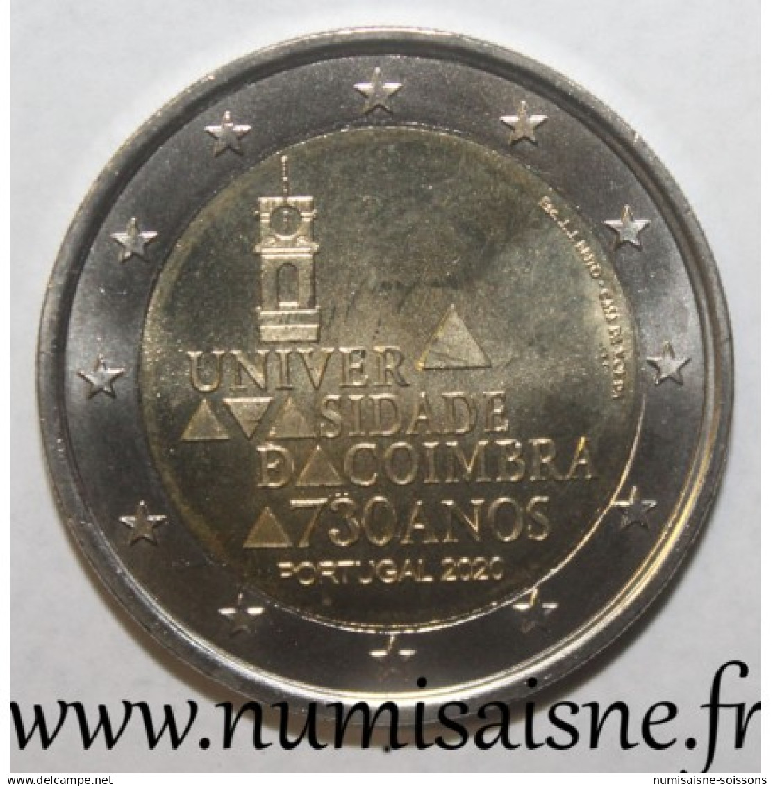 PORTUGAL - 2 EURO 2020 - 730 ANS DE LA FONDATION DE L'UNIVERSITE DE COIMBRA - SPL - Portogallo