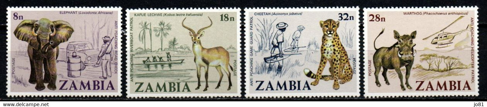 Zambie YT 181-184 Neuf Sans Charnière XX MNH Wildlife - Zambia (1965-...)