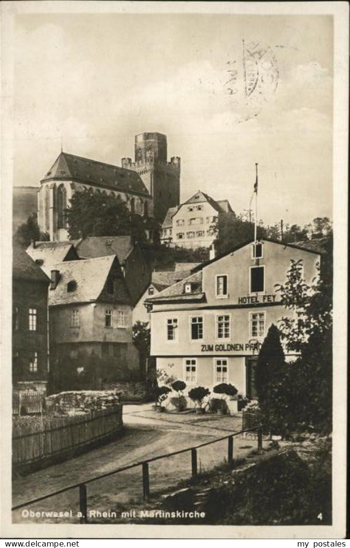 41342999 Oberwesel Rhein Martinskirche Zum Goldenen Pfropfenzieher Oberwesel Rhe - Oberwesel