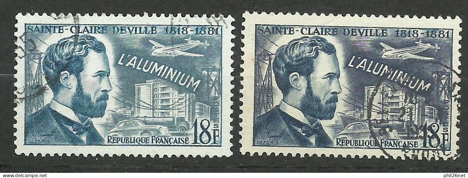 France  N° 1015 Deville Aluminium  Bleu Et Gris Oblitéré   B/TB Le  Timbre Type Sur Les Scans Pour Comparer Soldé ! ! ! - Usados