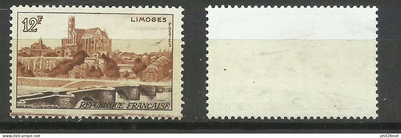 France  N° 1019  Limoges Ocre Et  Gris Oblitéré   B/TB Le  Timbre Type Sur Les Scans Pour Comparer Soldé ! ! ! - Usados