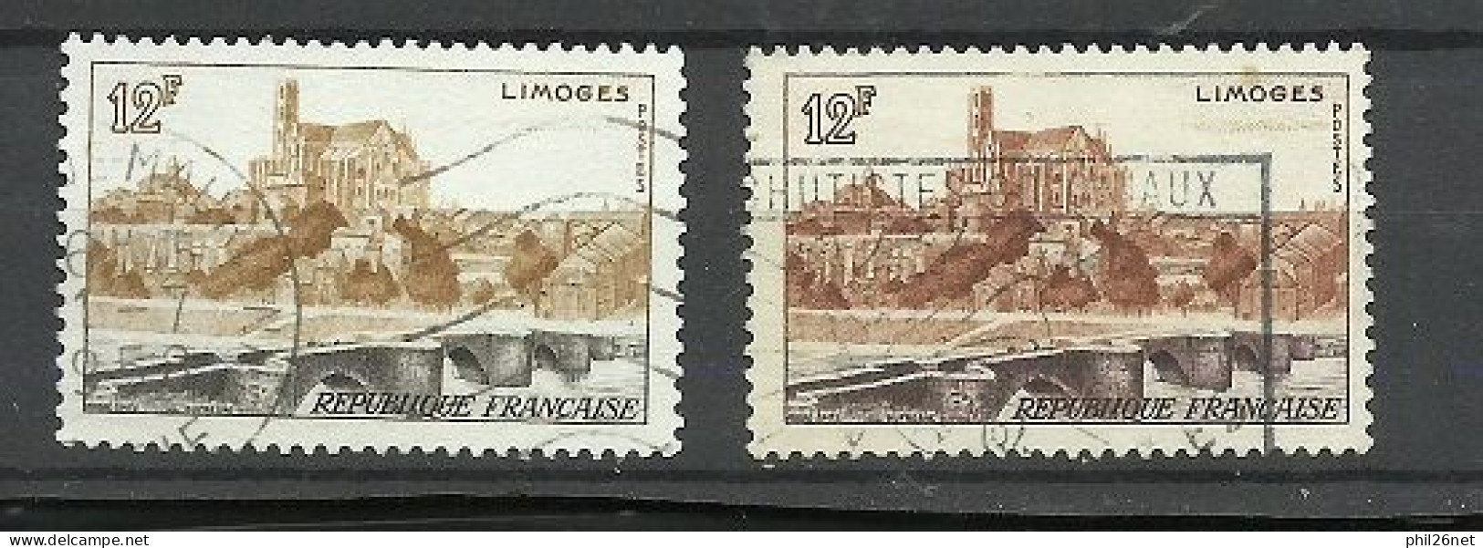 France  N° 1019  Limoges Ocre Et  Gris Oblitéré   B/TB Le  Timbre Type Sur Les Scans Pour Comparer Soldé ! ! ! - Used Stamps