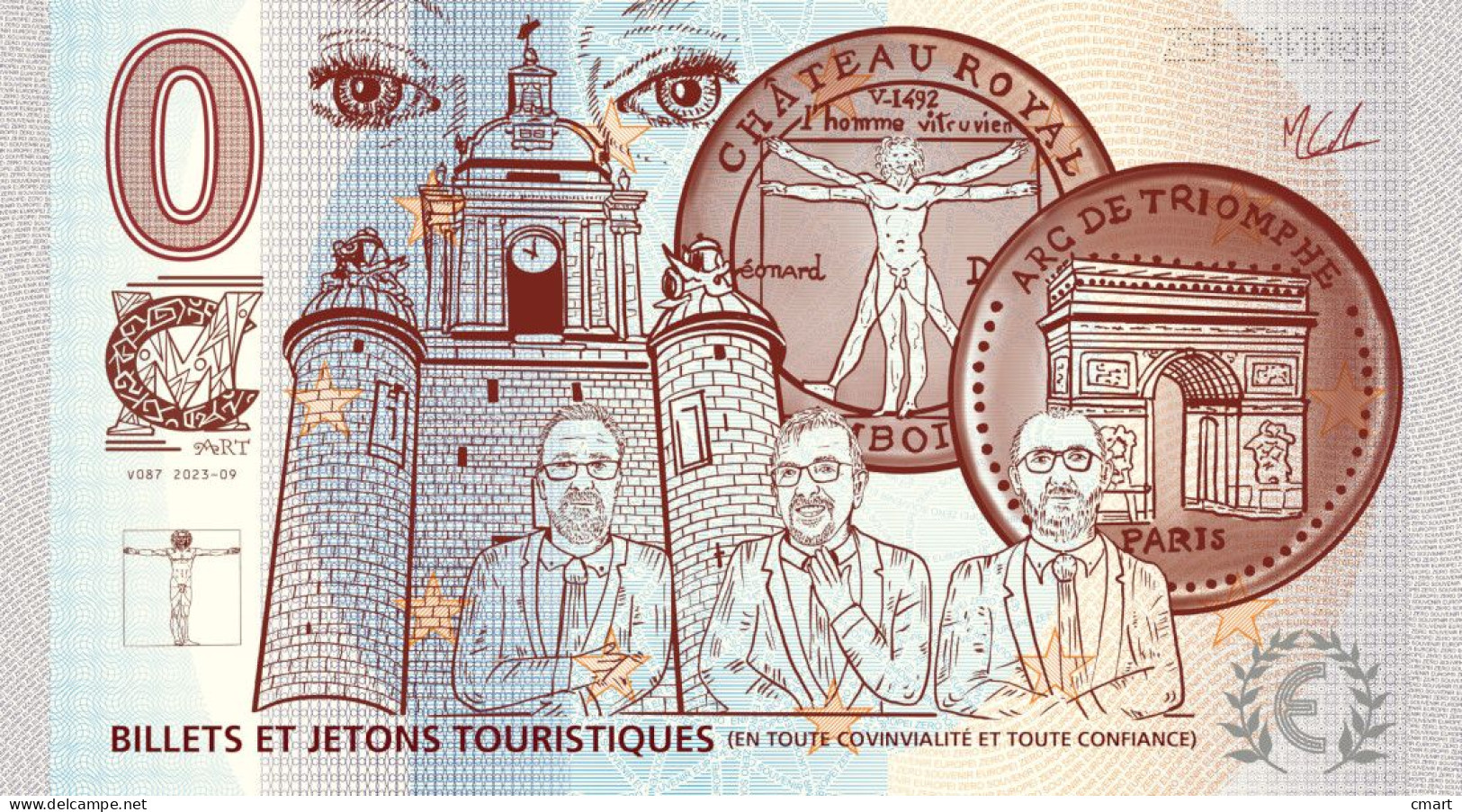 Banconota Zero Euro Souvenir  "CMART" FRANCIA Billets Et Jetons Touristiques .. Magnific - Autres - Europe