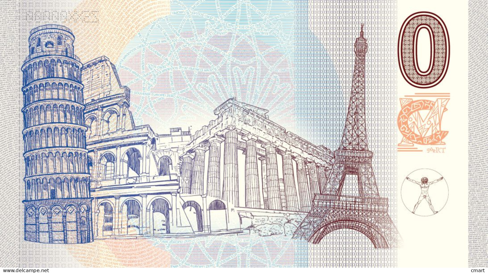 Banconota Zero Euro Souvenir  "CMART" FRANCIA Billets Et Jetons Touristiques .. Magnific - Autres - Europe