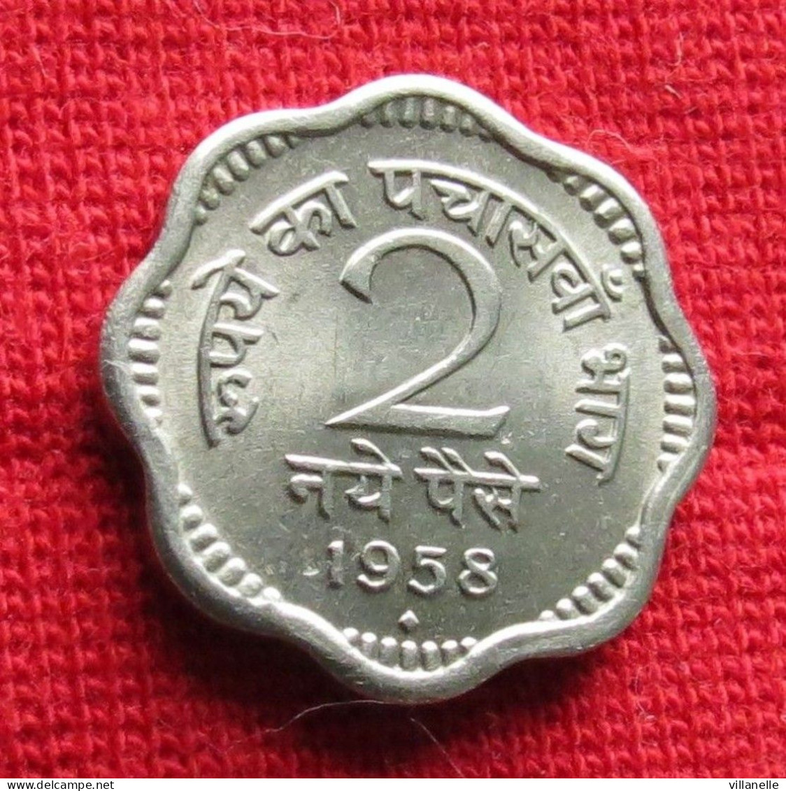 India 2 Naye Paise 1958 B KM# 11 *VT Mumbai Mint Inde Indien Indies Paisa - Inde