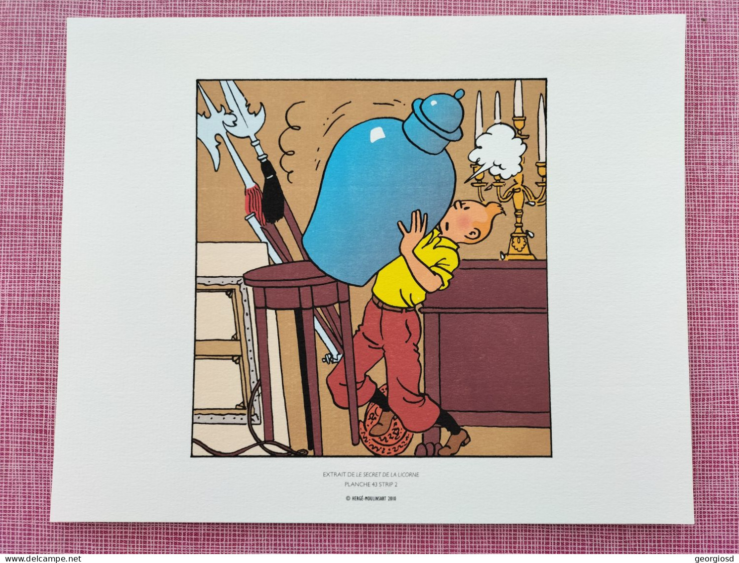 Tintin : Ex Libris Planche 43 Strip 2 - Le Secret De La Licorne - Illustrators G - I