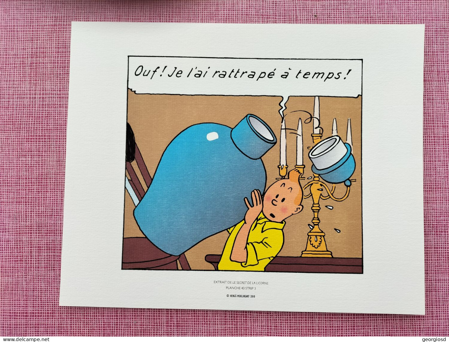 Tintin : Ex Libris Planche 43 Strip 3 - Le Secret De La Licorne - Illustrateurs G - I