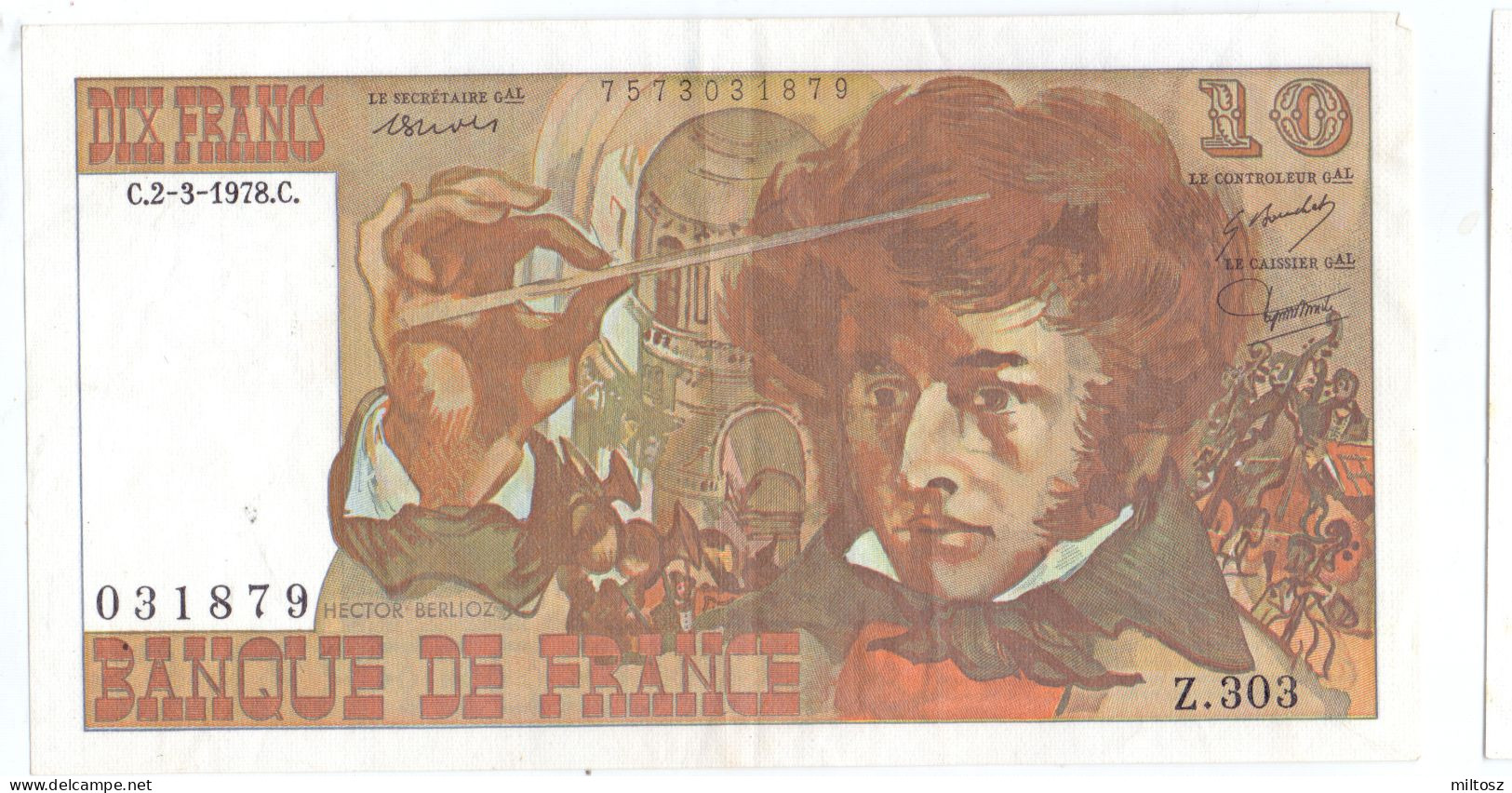 France 10 Francs 1978 P. A. Strohl, G. Bouchet And J. J. Tronche - 10 F 1972-1978 ''Berlioz''