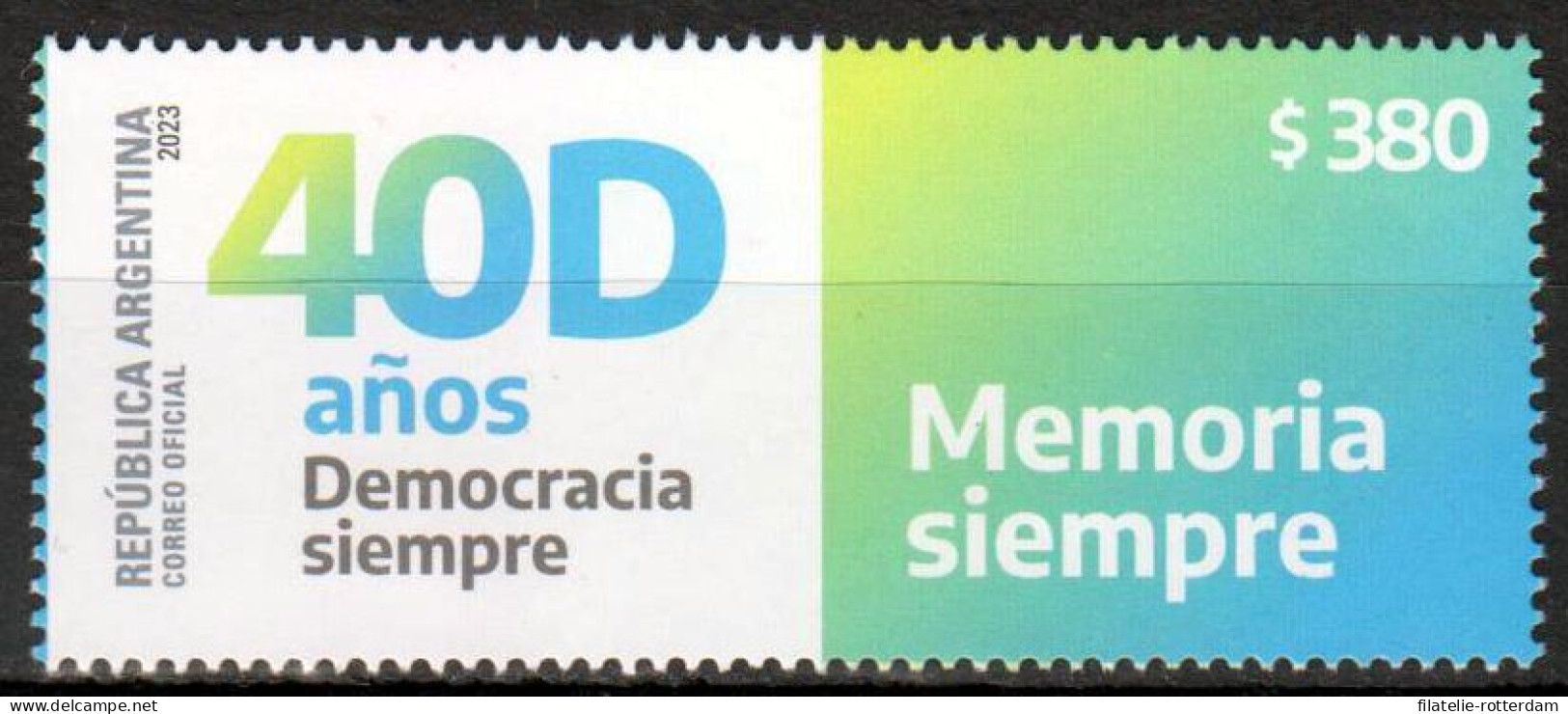 Argentina / Argentinië - Postfris / MNH - 40 Years Democracy 2023 - Nuevos