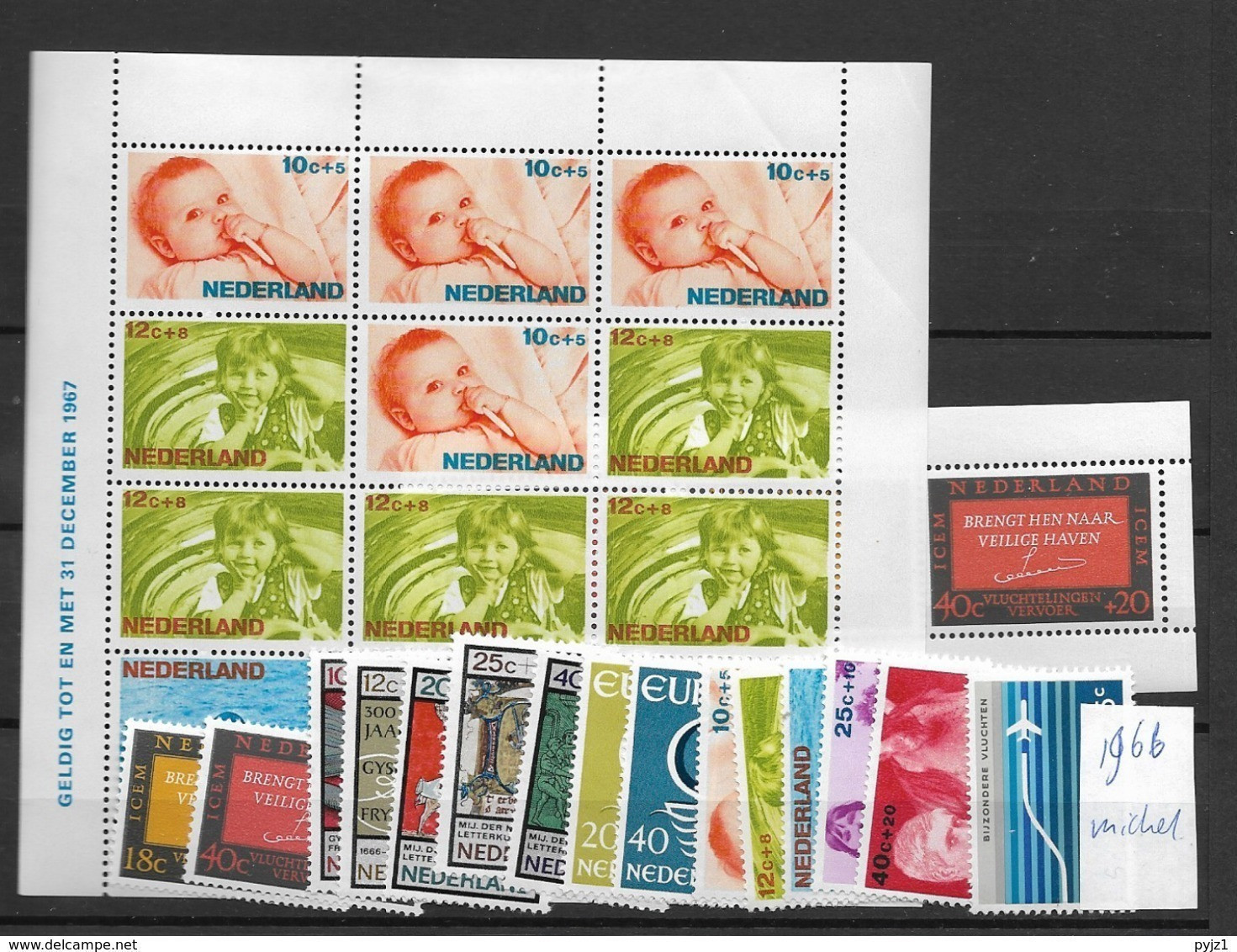 1966 MNH  Netherlands,complete According To Michel Postfris** - Années Complètes