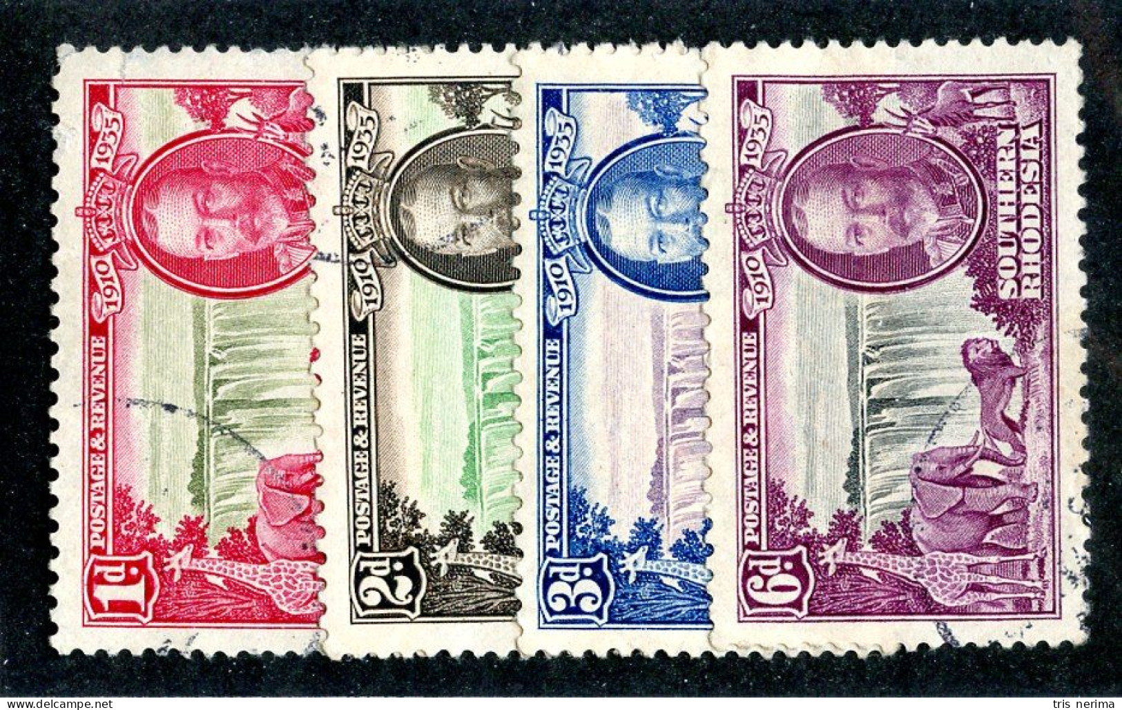 8101 BCXX 1935 Southern Rhodesia Scott # 33-36 Used (offers Welcome) - Zuid-Rhodesië (...-1964)