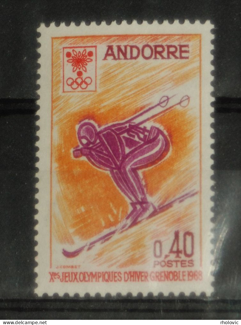 ANDORRA 1968, Olympic Games - Grenoble, Sports, Mi #207, MNH** - Hiver 1968: Grenoble