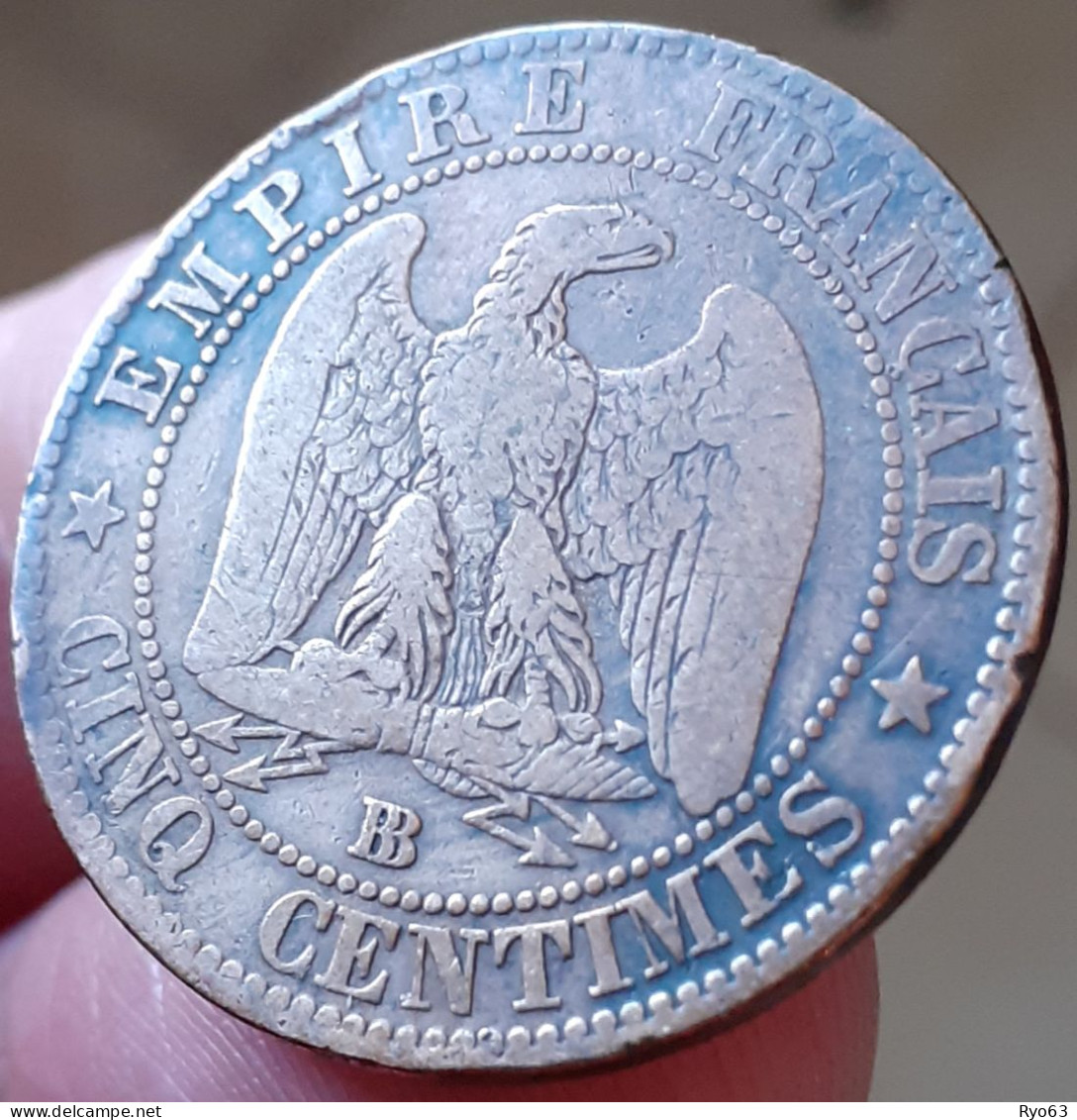 Monnaie 5 Centimes 1854 BB Napoléon III - 5 Centimes