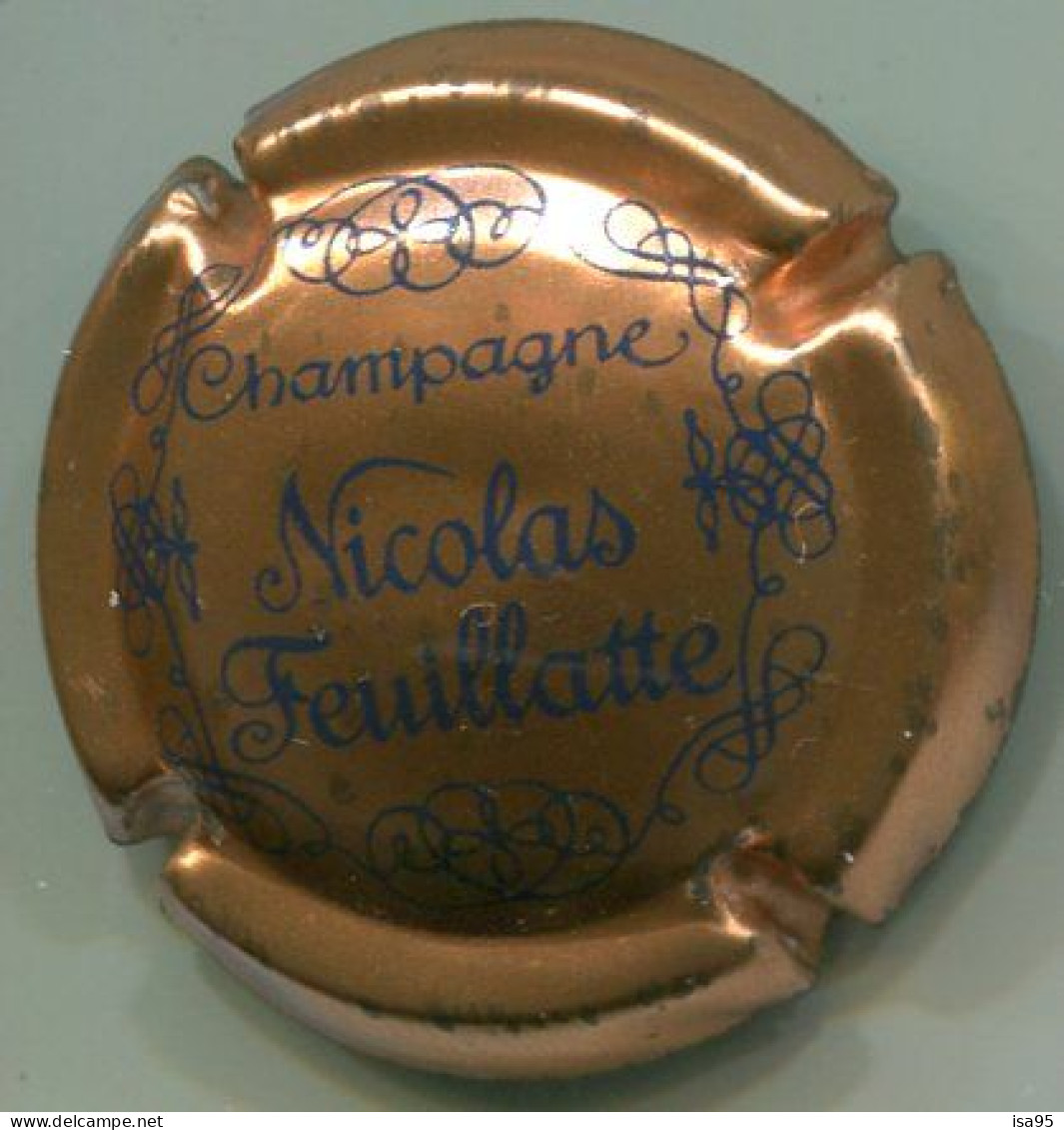 CAPSULE-CHAMPAGNE FEUILLATTE NICOLAS N°04 Cuivre Et Bleu - Feuillate