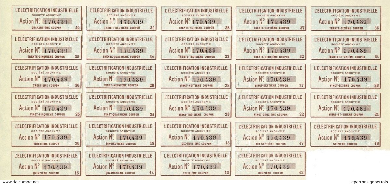 Titre De 1920 - L'Electrification Industrielle - Anciens Ets Lousteau, Petit & Cie  - - Electricité & Gaz