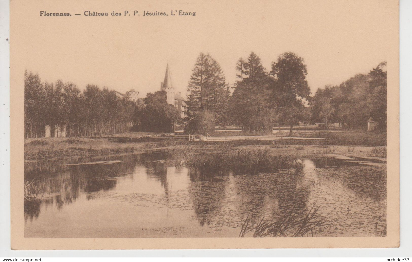 CPA Florennes - Château Des P. P. Jésuites - L'étang - Florennes