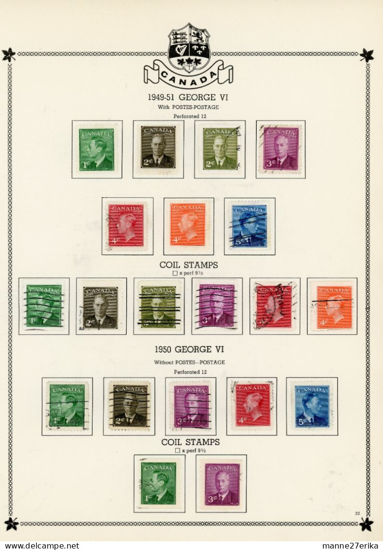 Canada USED 1949-51  King George Vl - Nuevos