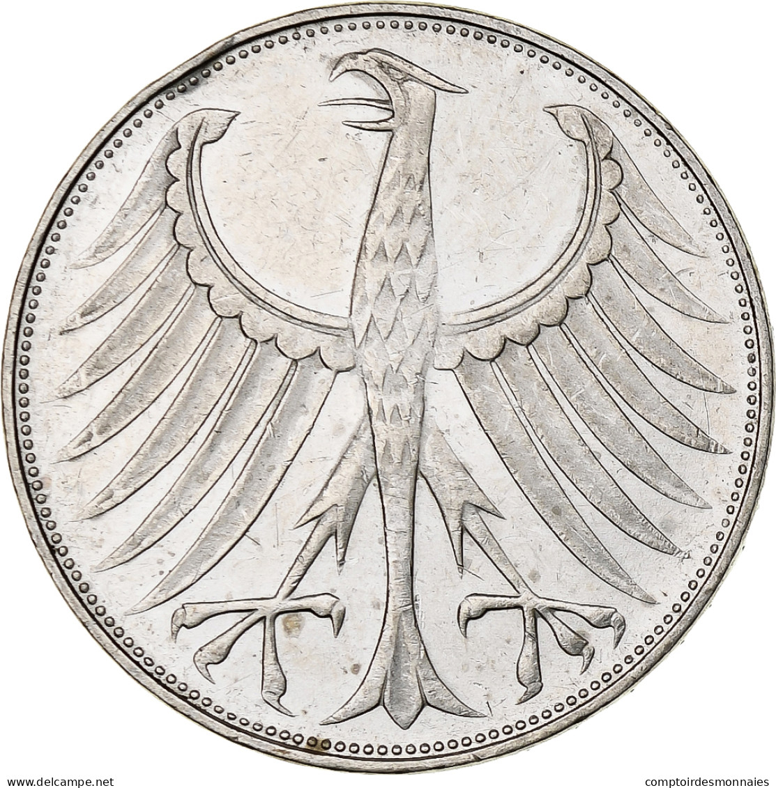 République Fédérale Allemande, 5 Mark, 1971, Karlsruhe, TTB+, Argent, KM:1... - 5 Marchi