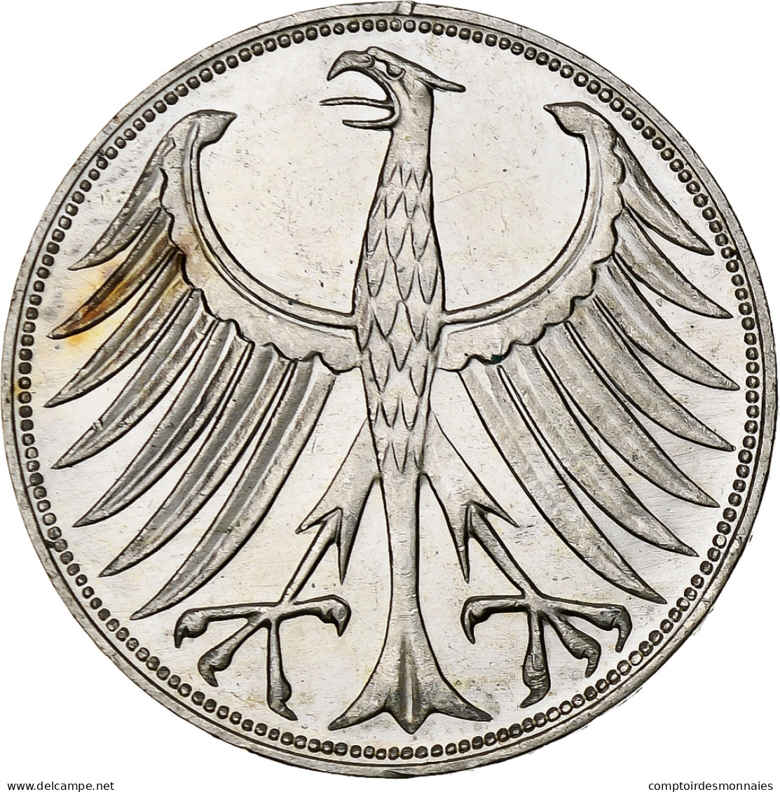 Monnaie, République Fédérale Allemande, 5 Mark, 1969, Karlsruhe, SUP, Argent - 5 Marchi