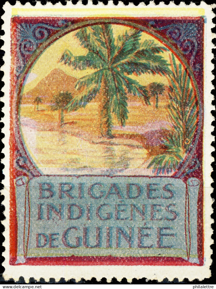 FRANCE - Guerre 14-18 - Vignette Delandre  "BRIGADES INDIGÈNES DE GUINÉE " - Neuf * TB - Vignettes Militaires