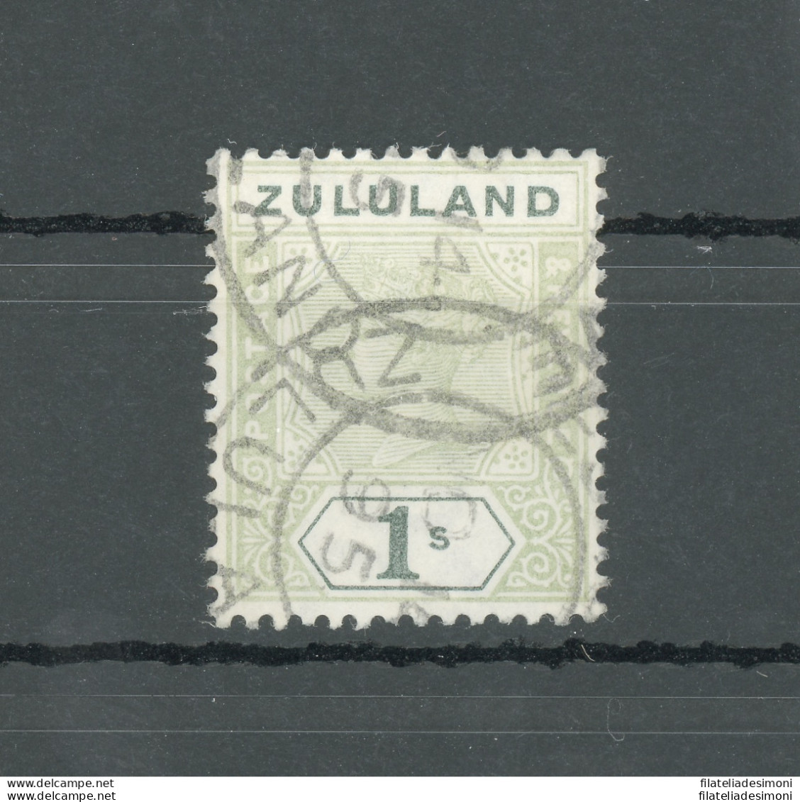 1888-93 Zululand - South Africa - Stanley Gibbons N. 10 - 1 Scellino Dull Green - Usato - Sonstige & Ohne Zuordnung