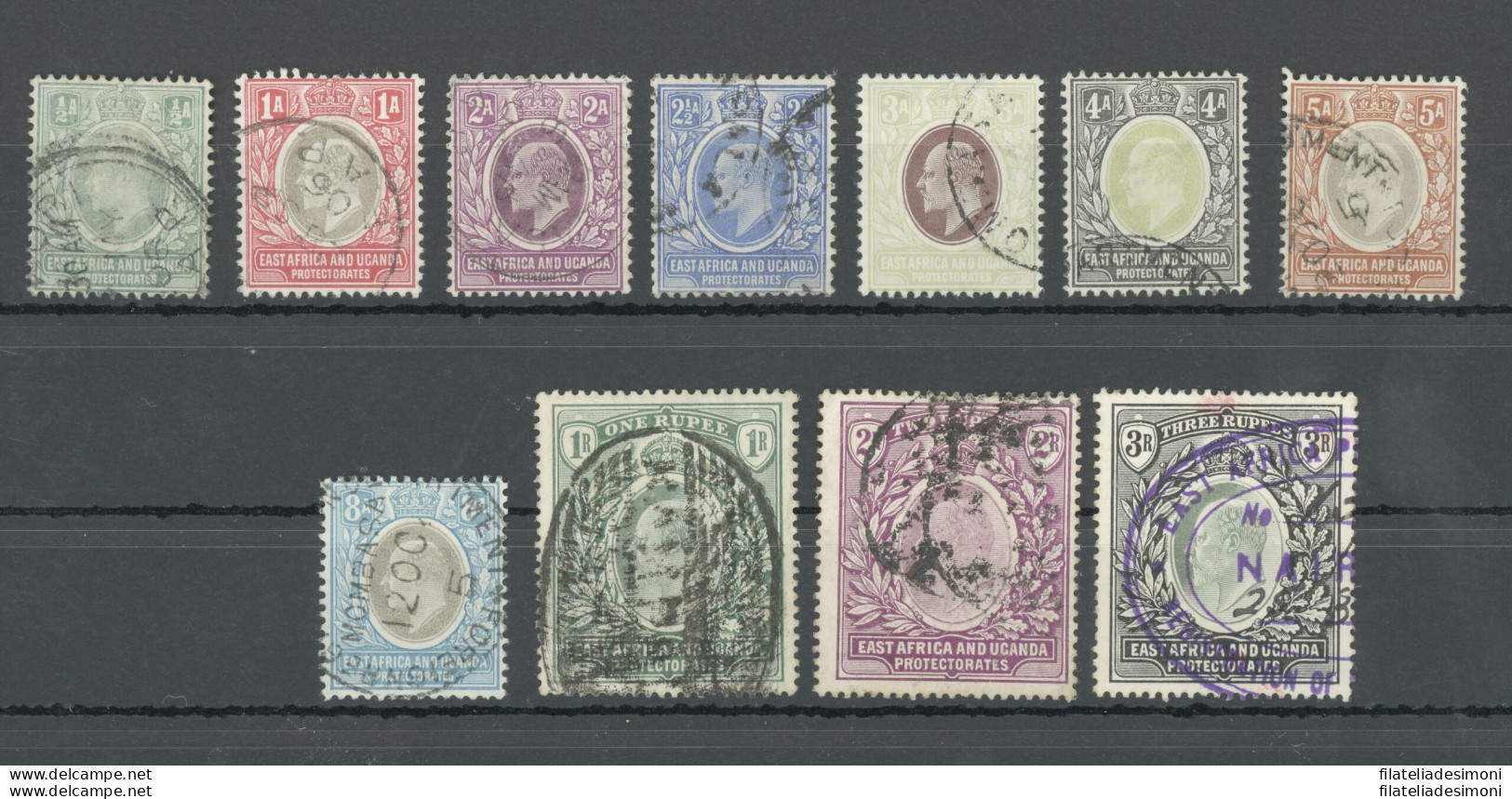 1903-04 East Africa And Uganda Protectorates - Stanley Gibbons N. 1-11 - Edoardo VII - Serie Non Completa - Usati - Andere & Zonder Classificatie