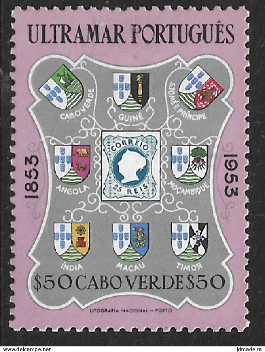 Cabo Verde – 1953 Centenary Of The Stamp Mint Stamp - Kaapverdische Eilanden
