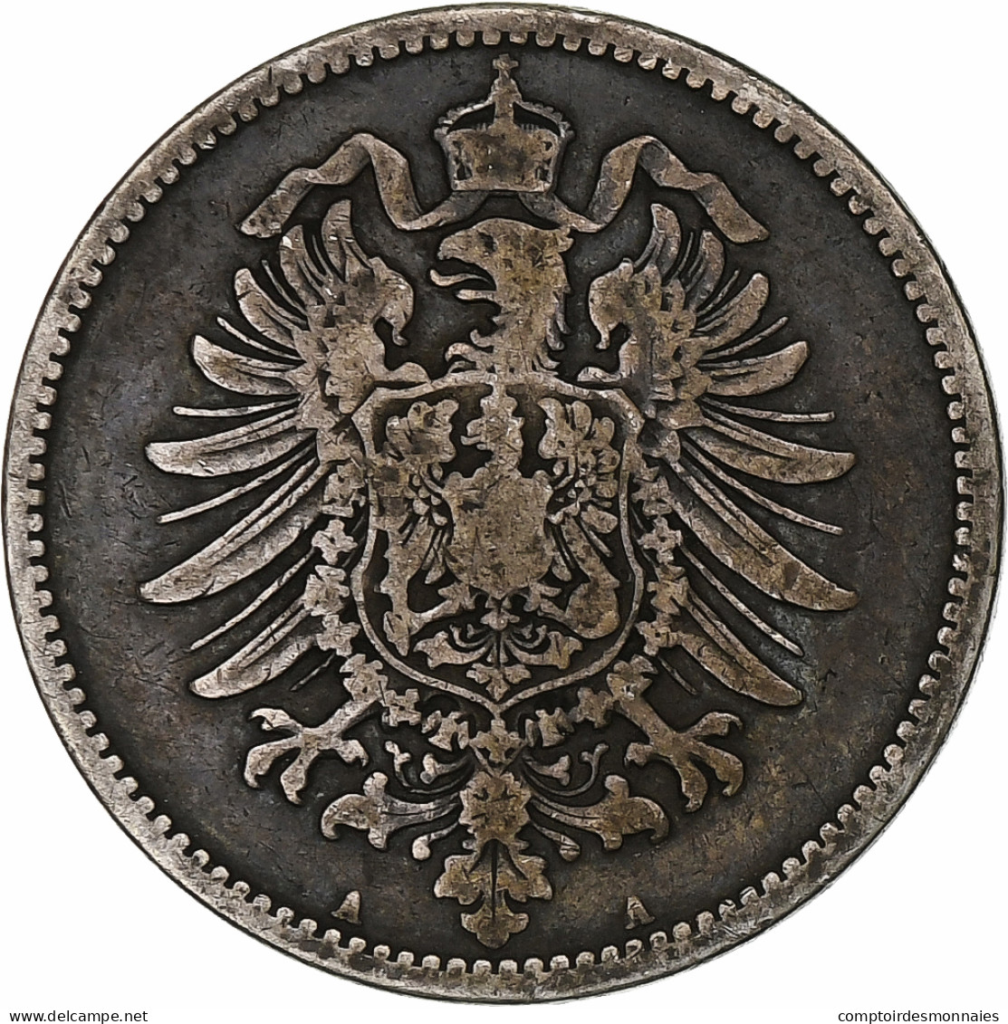 Empire Allemand, Wilhelm I, Mark, 1881, Berlin, Argent, TB+, KM:7 - 1 Mark