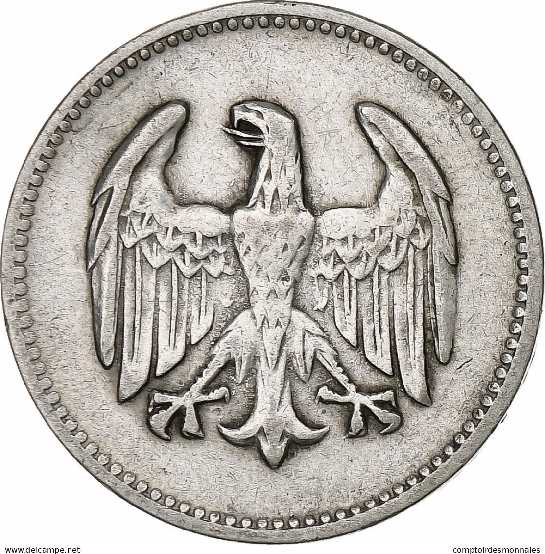 Allemagne, République De Weimar, Mark, 1924, Hambourg, Argent, TTB, KM:42 - 1 Mark & 1 Reichsmark