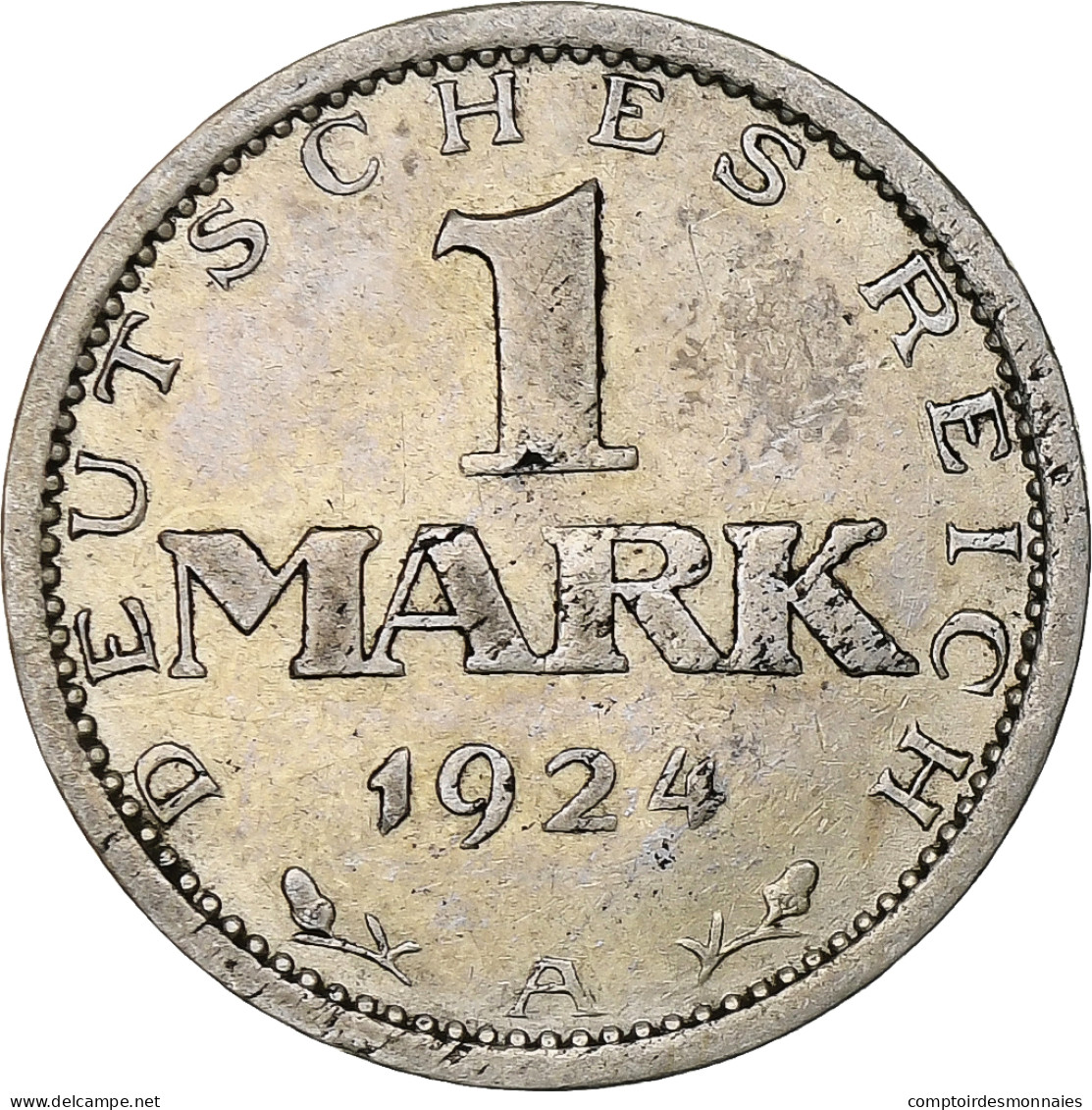 Allemagne, République De Weimar, Mark, 1924, Berlin, TB+, Argent, KM:42 - 1 Mark & 1 Reichsmark