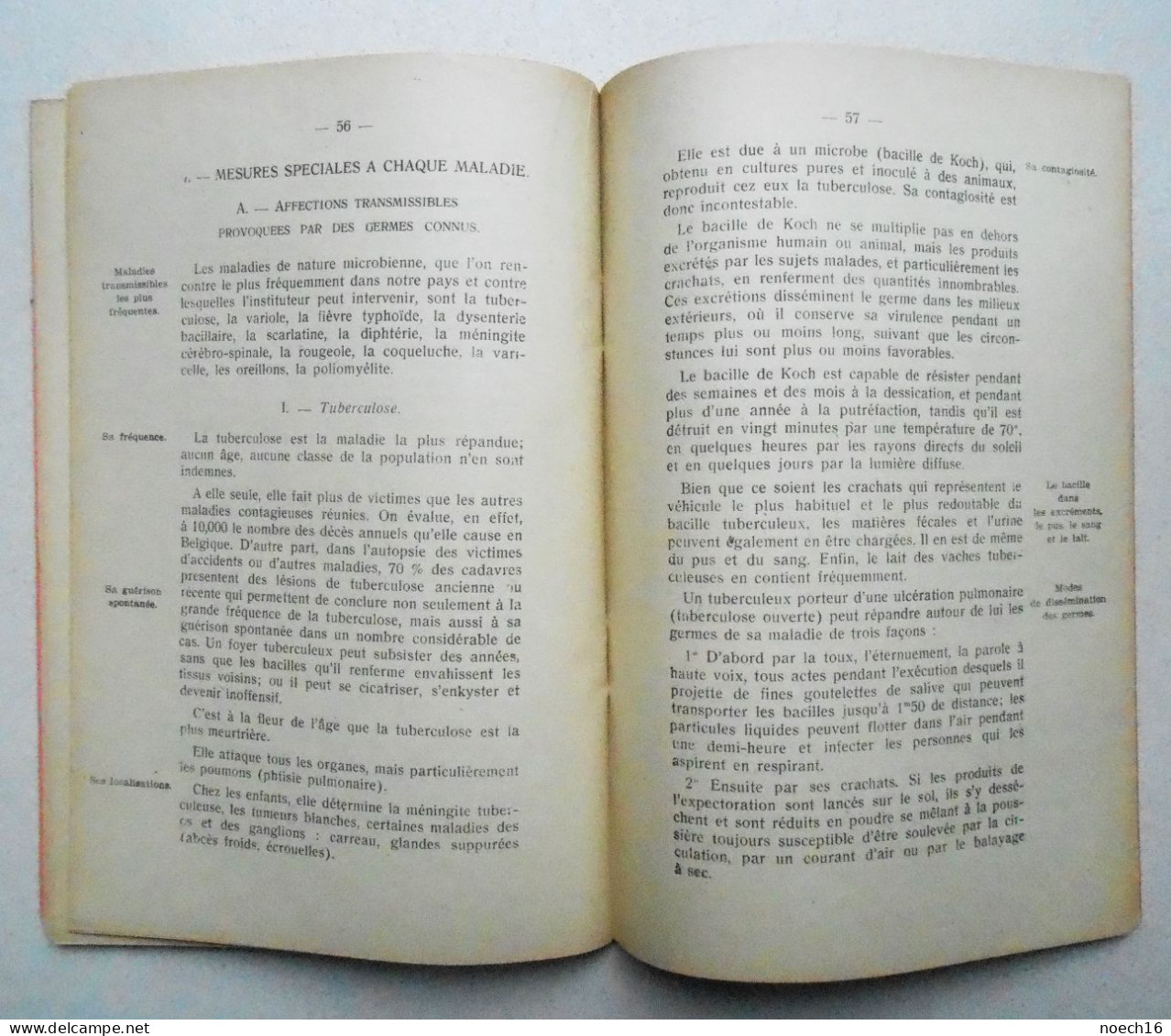 Livret 1943 Instruction aux Enseignants sur les Maladies Contagieuses. Ministère de l'Intérieur et de la Santé publique