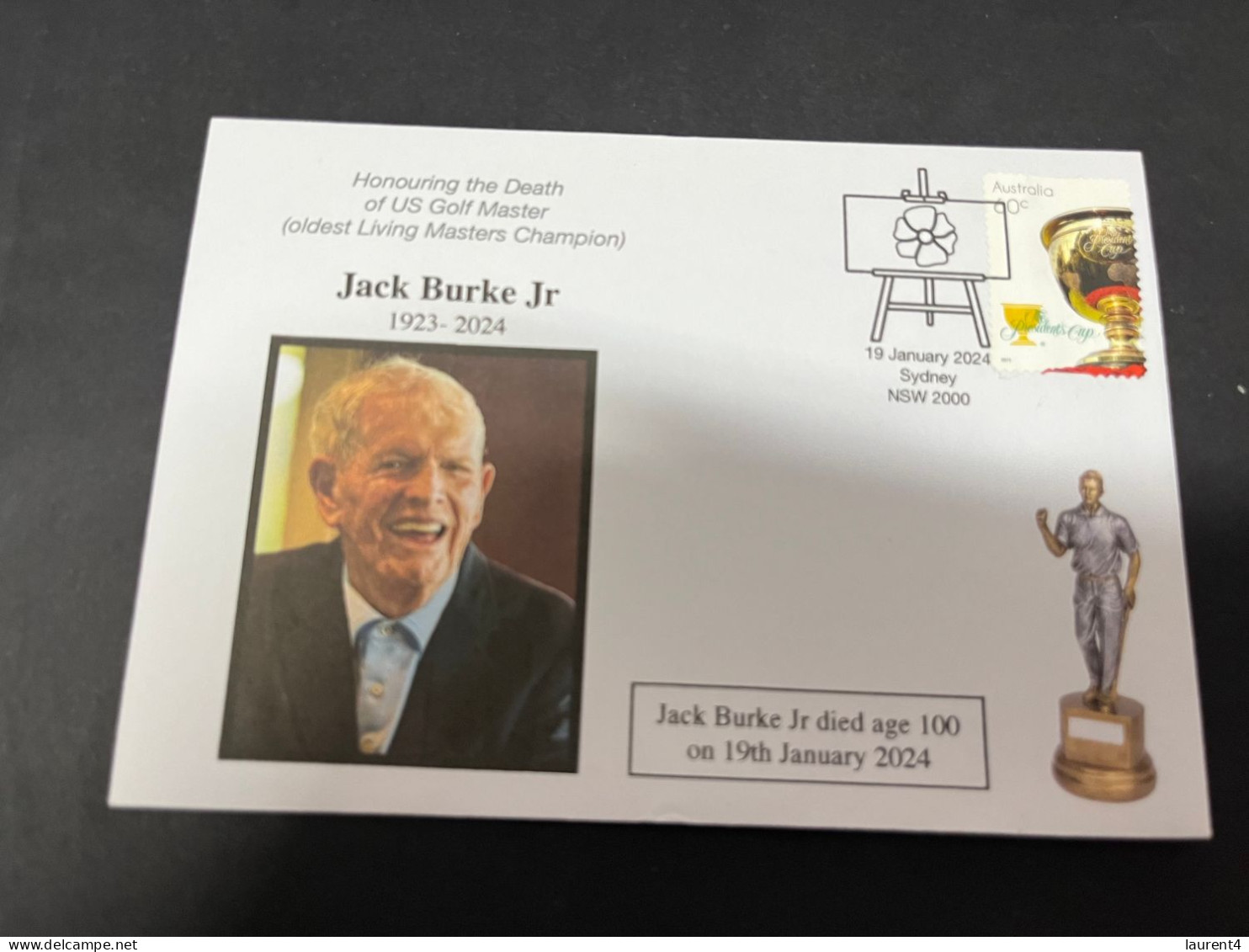 22-1-2024 (2 X 2) Death Of USA Golf Master - Jack Burke Jr Aged 100 (with Golf Stamp) - Golf