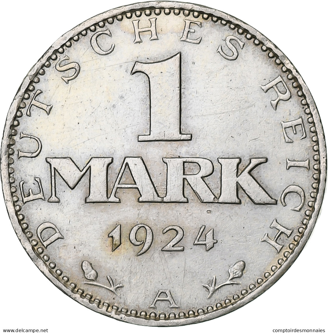 Allemagne, République De Weimar, Mark, 1924, Berlin, Argent, TTB, KM:42 - 1 Marco & 1 Reichsmark