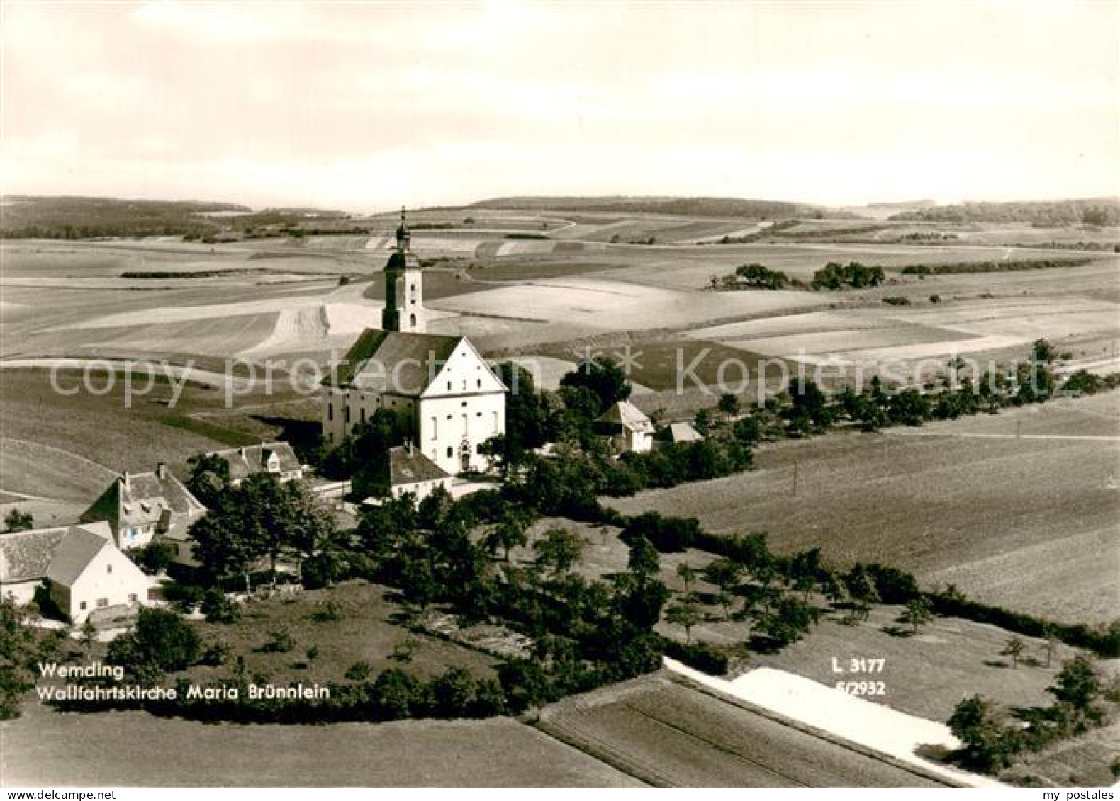 73730921 Wemding Wallfahrtskirche Maria Bruennlein Fliegeraufnahme Wemding - Wemding