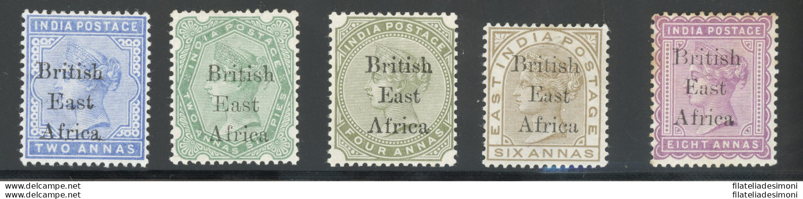 1895-96 Kenya Uganda Tanganyika - Stanley Gibbons N. 52-53-55-56-57- MLH* - Autres & Non Classés