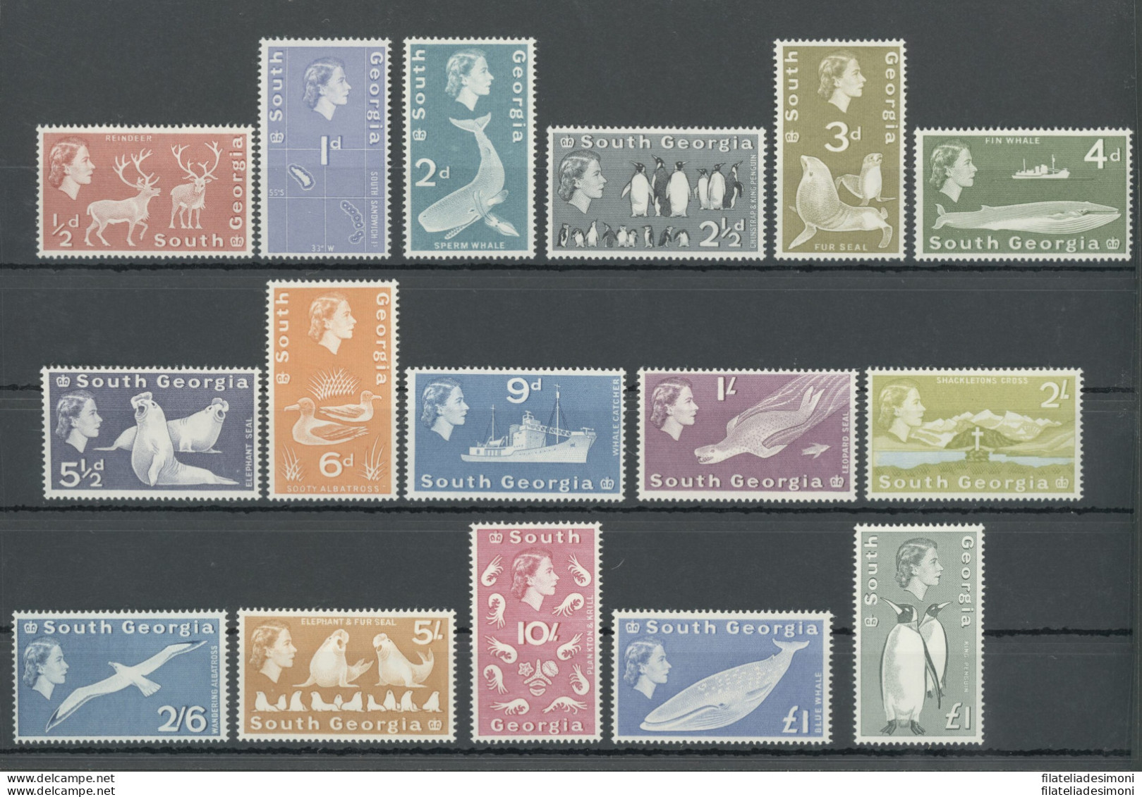1963 South Georgia - Stanley Gibbons N. 1-16 - Serie Di 16 Valori - MNH** - Other & Unclassified