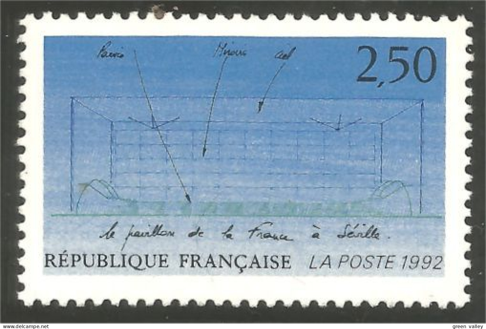 357 France Yv 2736 Exposition Séville Pavillon Français MNH ** Neuf SC (2736-1b) - 1992 – Séville (Espagne)