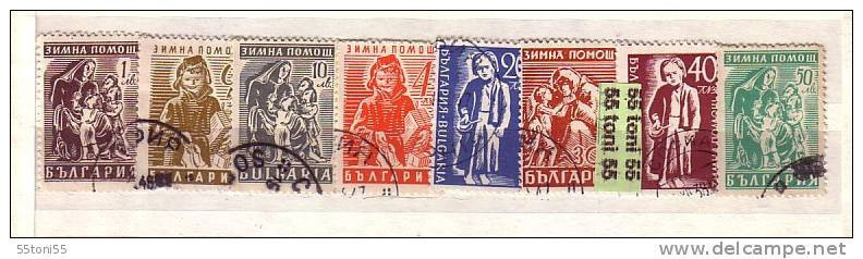 1947 Winter Assistance 8 V.- Used/oblitere (O)  Bulgaria / Bulgarie - Used Stamps