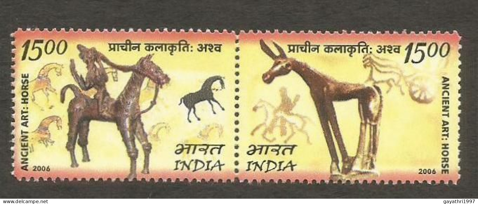 India 2006 Indo - Mongolia Se-tenant Mint MNH Good Condition (PST - 95) - Unused Stamps