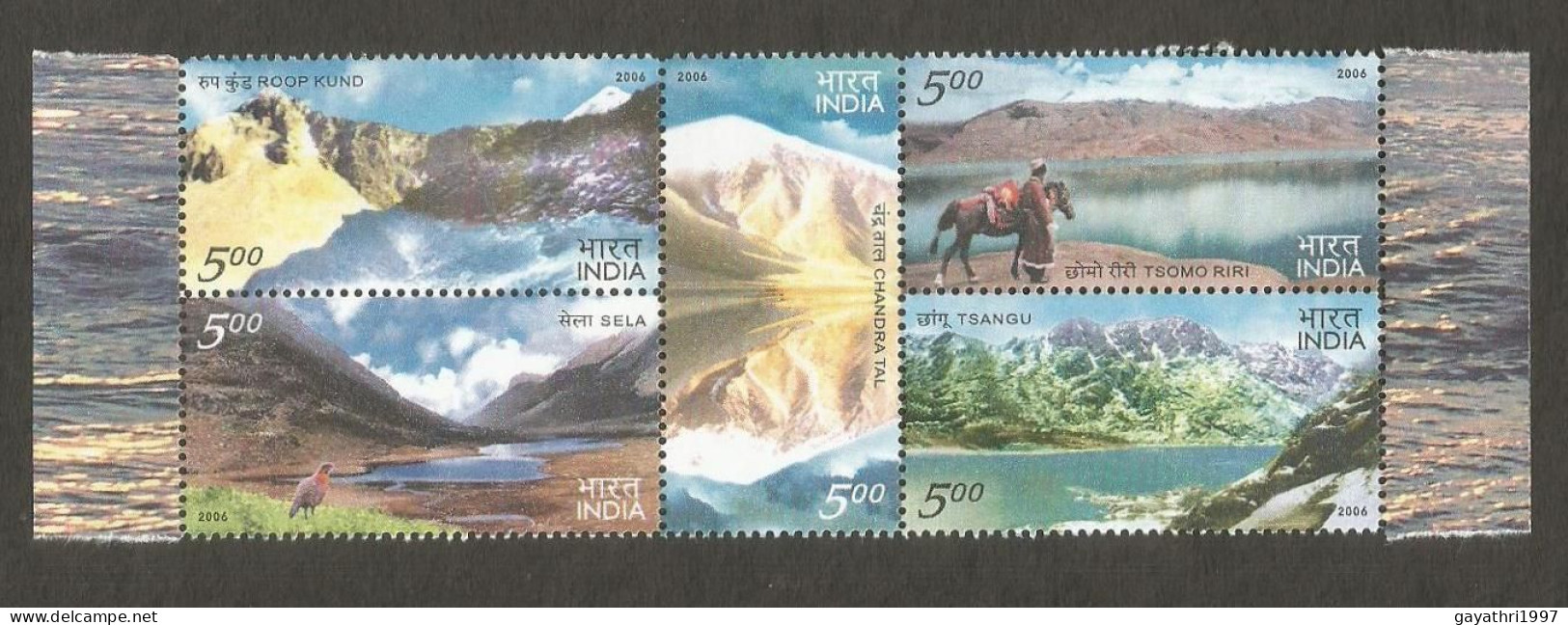 India 2006 Himalayan Lakes Se-tenant Mint MNH Good Condition (PST - 97) - Unused Stamps