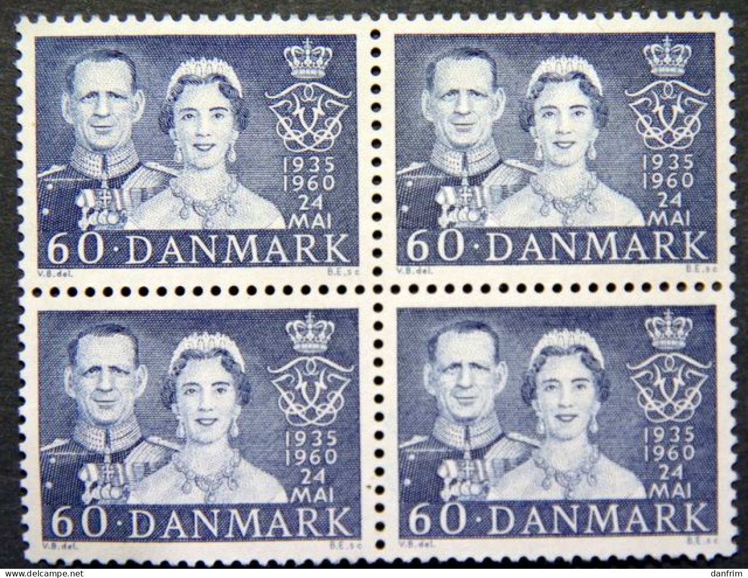 Denmark 1960 Royal Silver Wedding MiNr.382  MNH (**)  (lot B 1946) - Unused Stamps