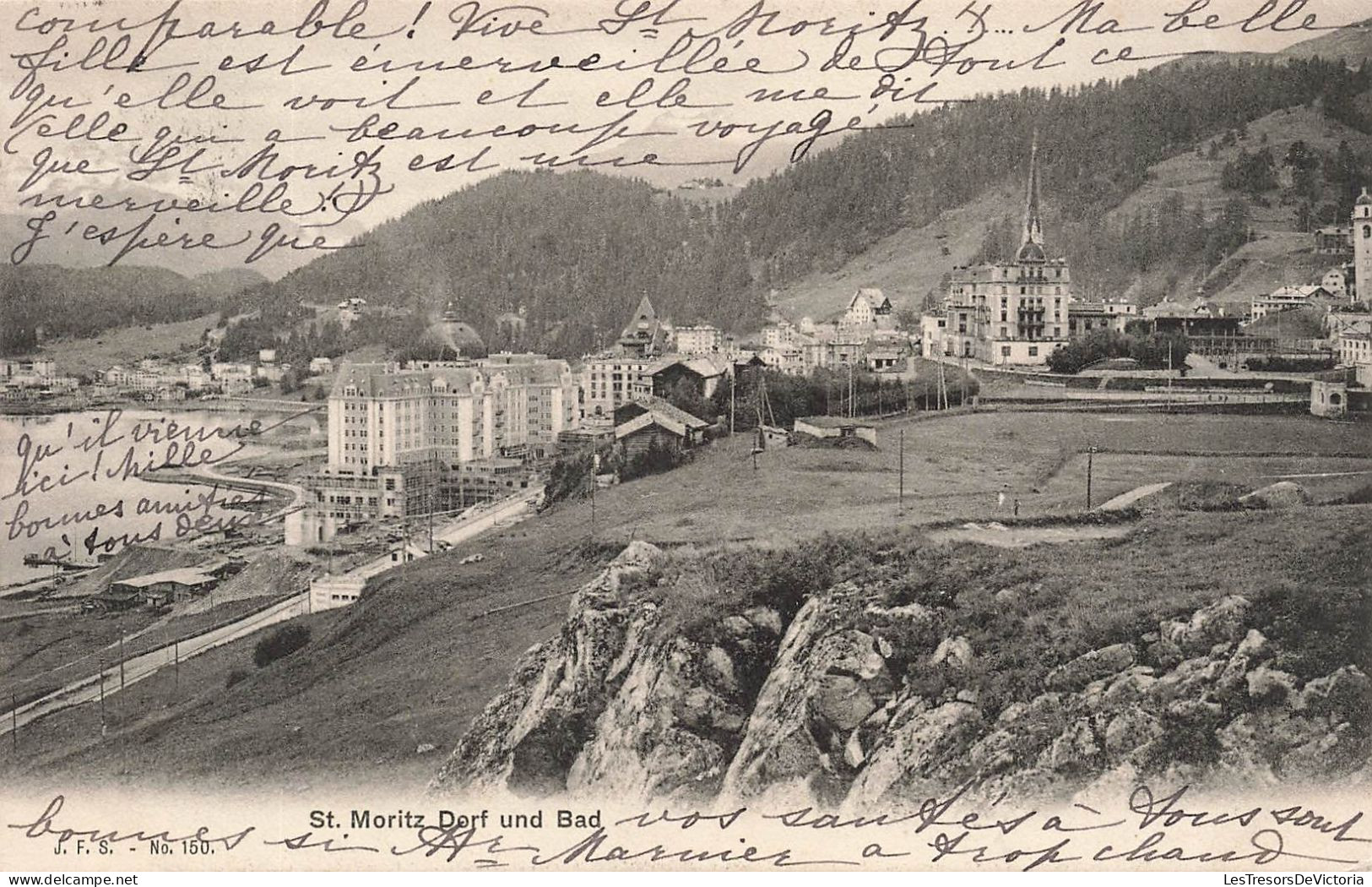 SUISSE - Saint Moritz - Dorf Und Bad - Carte Postale Ancienne - Saint-Moritz