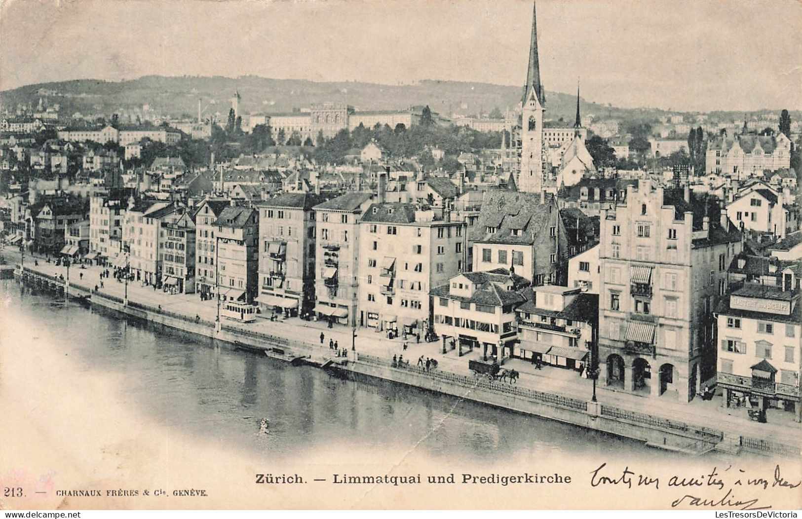 SUISSE - Zürich - Limmatquai Und Predigerkirche - Carte Postale Ancienne - Zürich