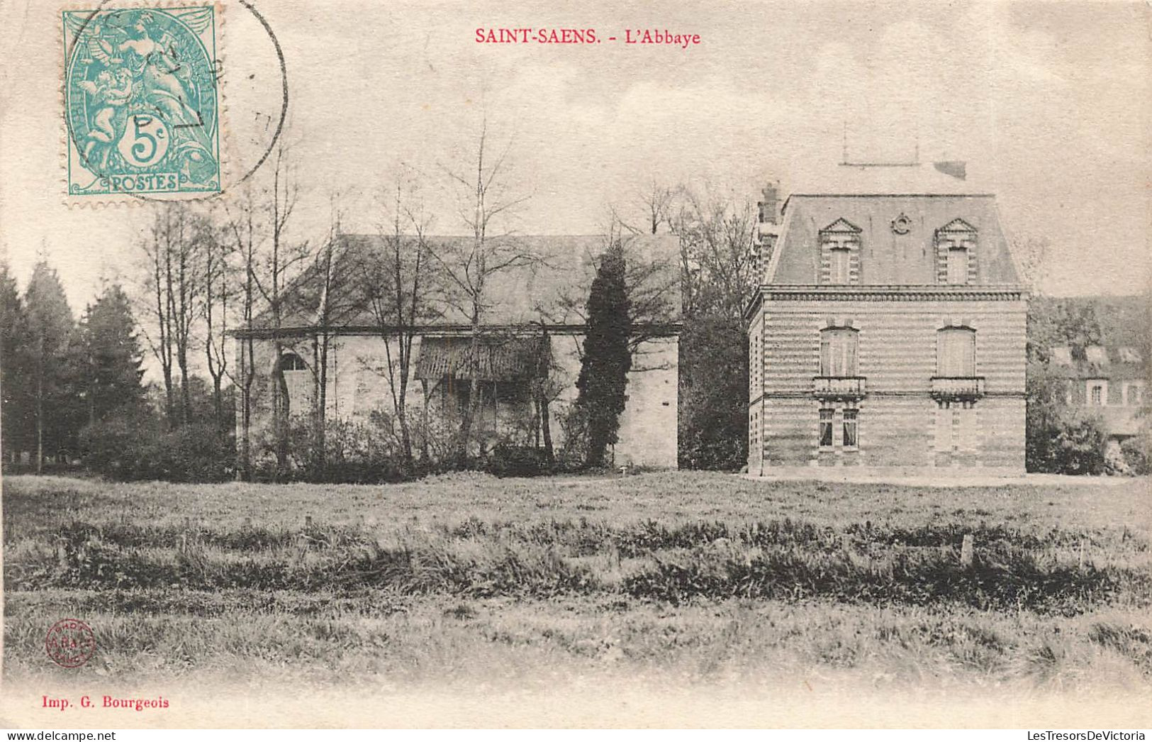 FRANCE - Saint Saens - Vue Générale De L'abbaye - Carte Postale Ancienne - Saint Saens