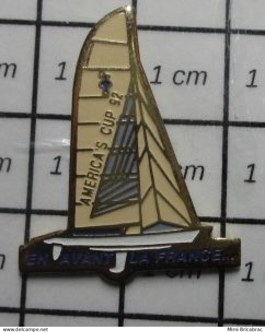 2219 Pin's Pins / Beau Et Rare / SPORTS / AMERICA'S CUP 92 EN AVANT LA FRANCE - Sailing, Yachting